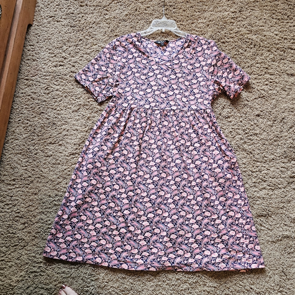 Ulla Popken Knit Dress Paisley Print Size 12/14